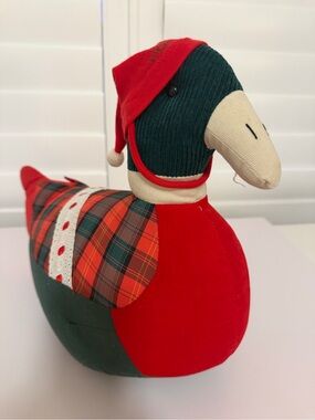 Vintage Festive Red & Green Plaid Duck